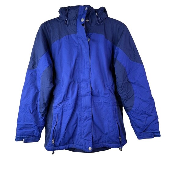 L.L. Bean Vintage Jacket Size Small Hooded Ski Outdoor Winter Snowboarding Blue - Picture 1 of 11